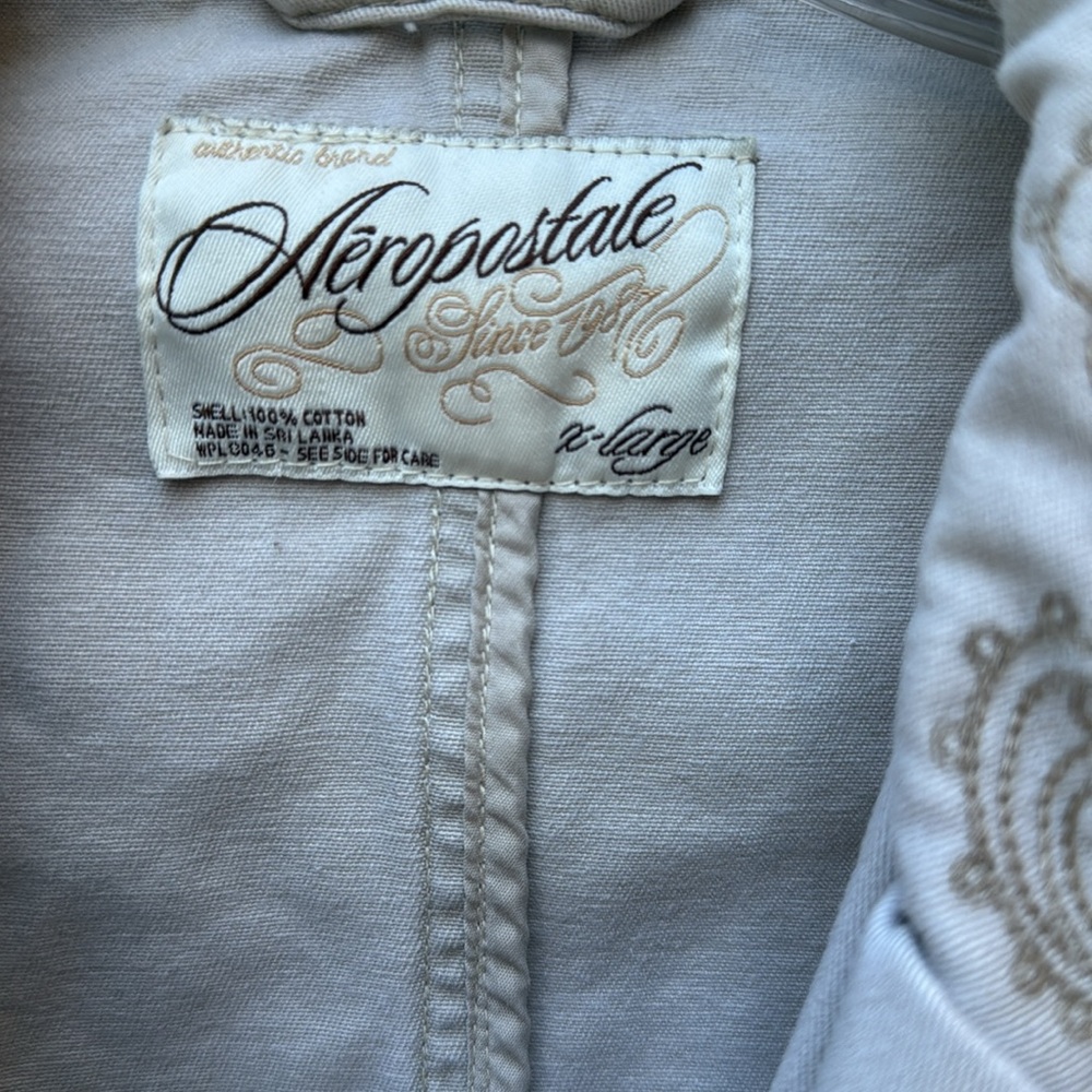 Aeropostale Denim Jacket Tan Size M - Picture 3 of 8